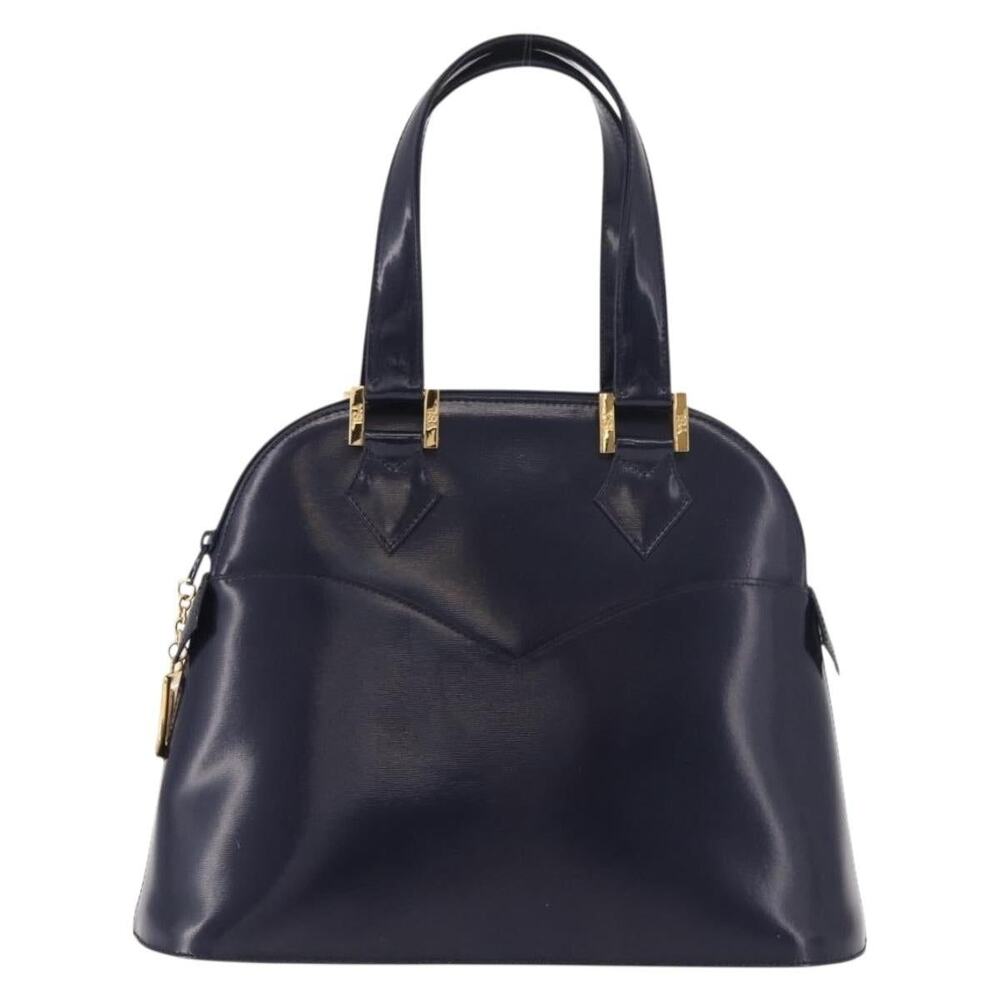 Saint Laurent Leather Classic 6 Handbag Blue